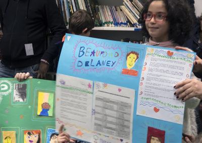 Beauford Delaney poster and a student