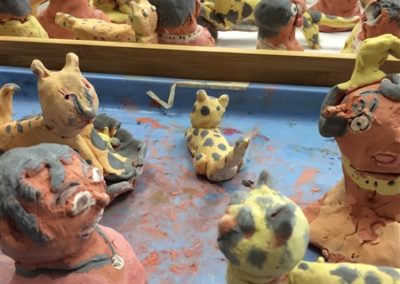 Glazed clay sculptures 6