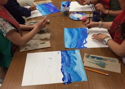 Young artists at work_Greece in waterbased paint 4