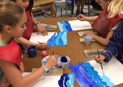 Young artists at work_Greece in waterbased paint 1